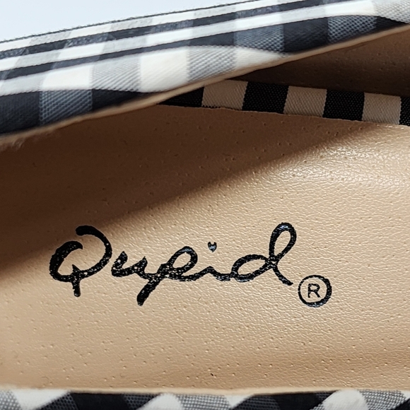 Qupid Women's Pointed Toe Gingham Pumps - 7 - Picture 6 of 8